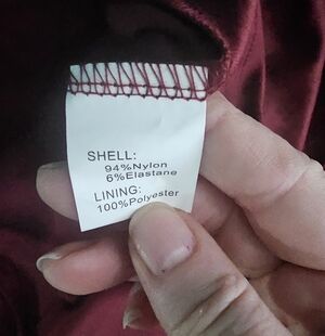 Burgundy Nylon Blend Garment